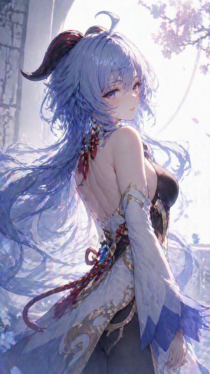 Profile / Avatar - Ethereal Blue-Haired Fantasy Portrait