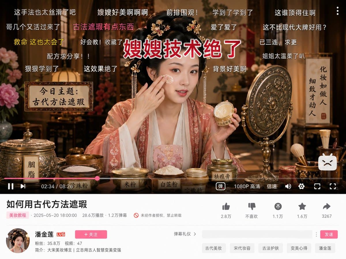 YouTube Thumbnail - Anachronistic Beauty Tutorial