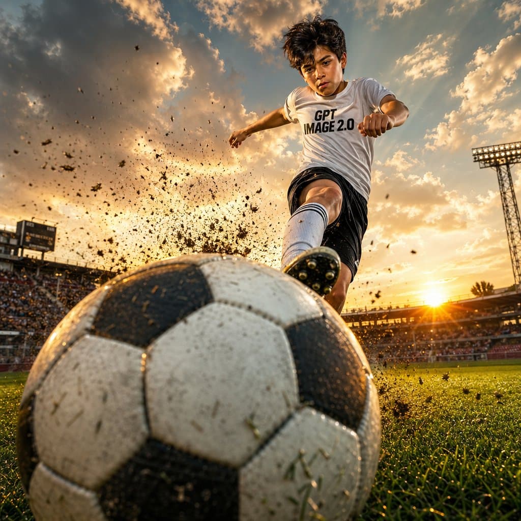 YouTube Thumbnail - Dramatic Soccer Cinematic Action Shot