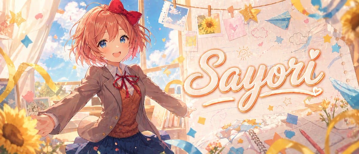YouTube Thumbnail - Dreamy Anime Sayori Banner