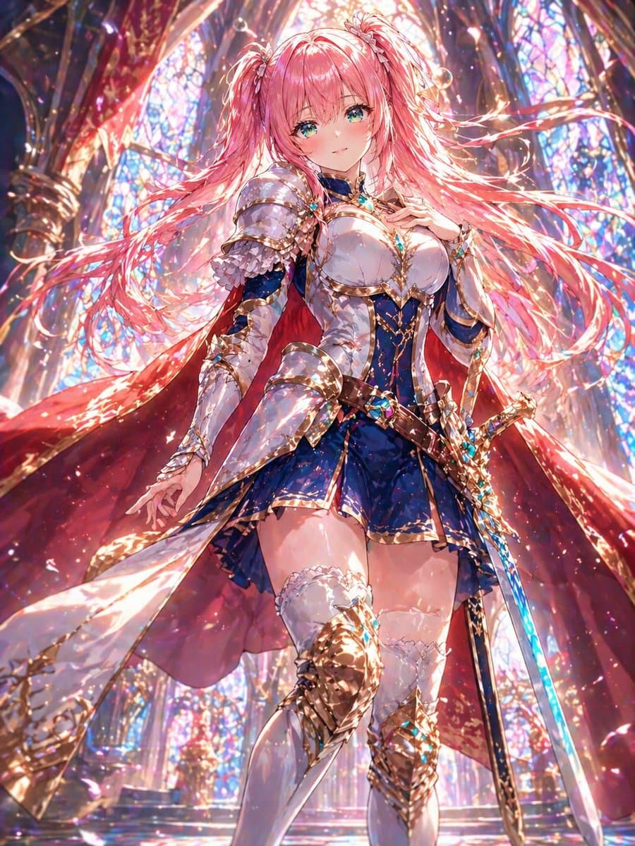 Comic / Storyboard - Pink-Haired Cathedral Knight