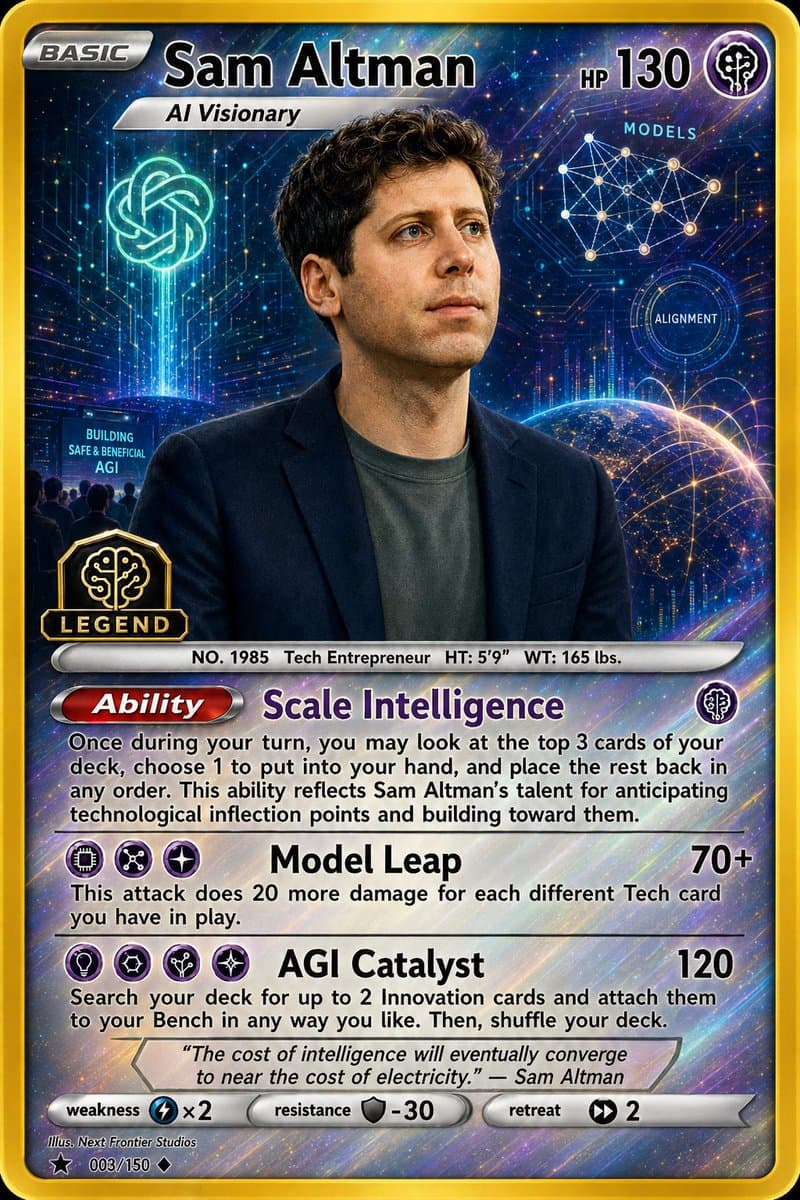 Product Marketing - Holographic AI Visionary Trading Card