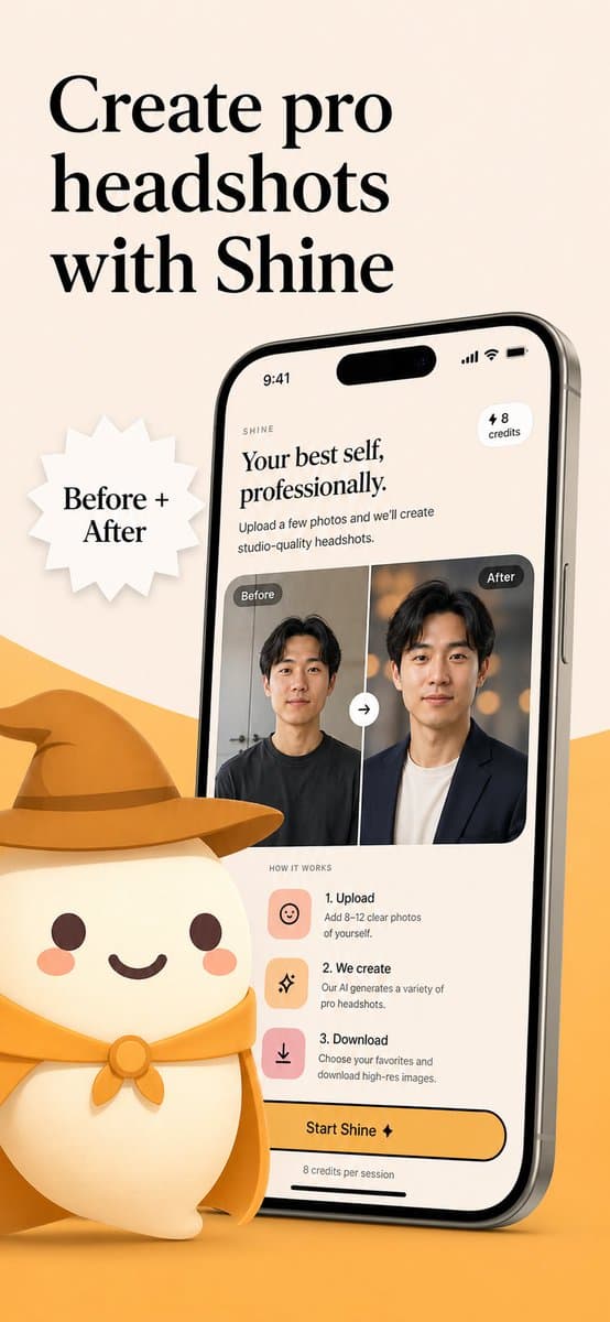 Product Marketing - AI Headshot App Store Promo Poster