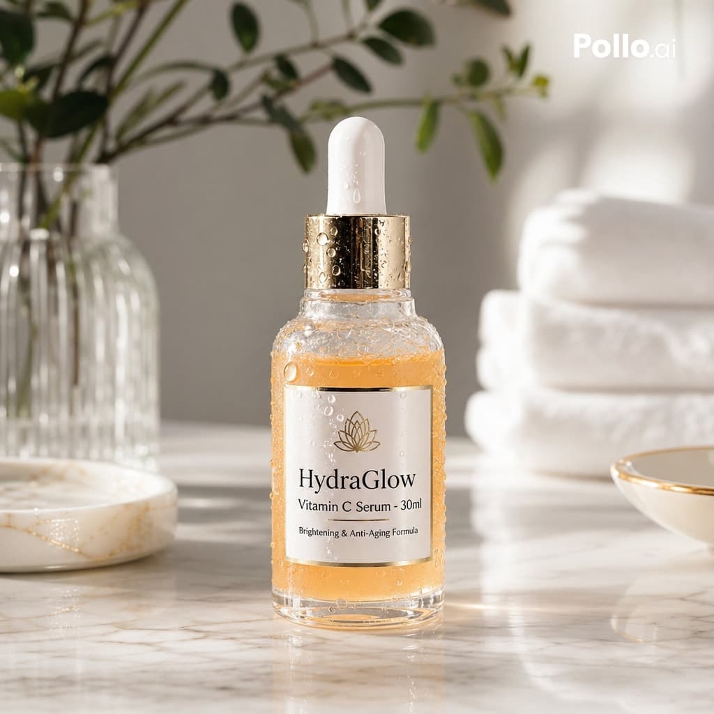 E-commerce Main Image - Luxury Vitamin C Serum Product Shot
