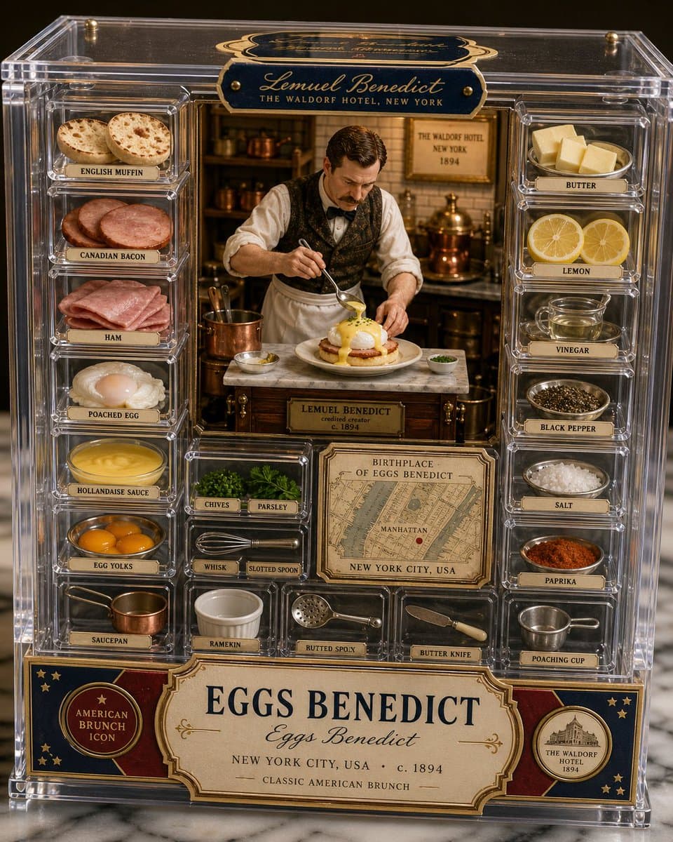 E-commerce Main Image - Luxury Eggs Benedict Diorama Box