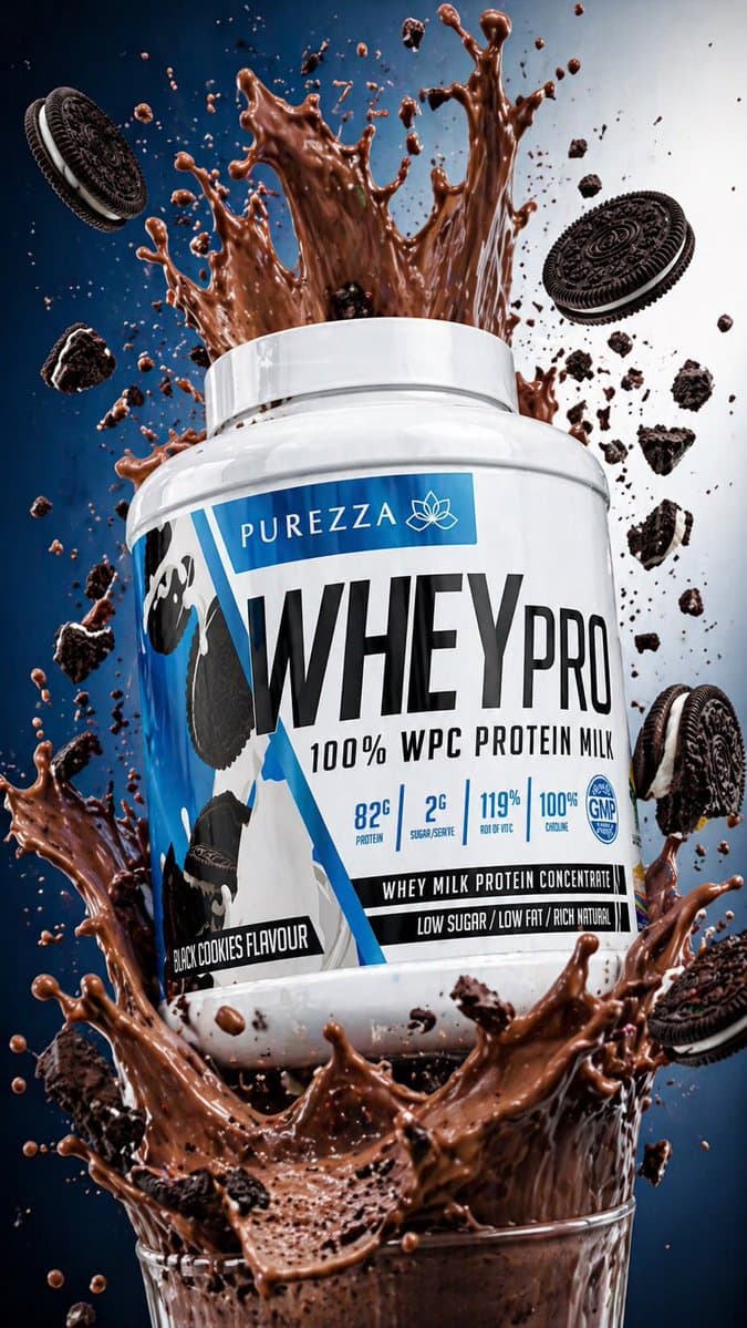 E-commerce Main Image - Protein Powder Splash Hero Shot